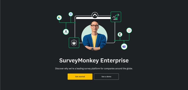 SurveyMonkey home page headline